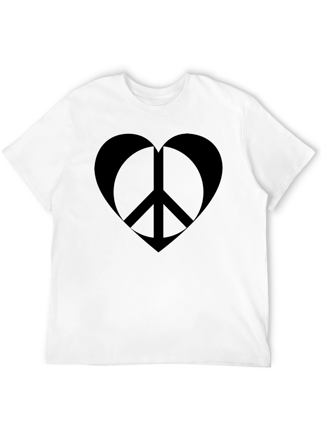 Peace Heart Graphic T-Shirt - Soft Cotton Blend
