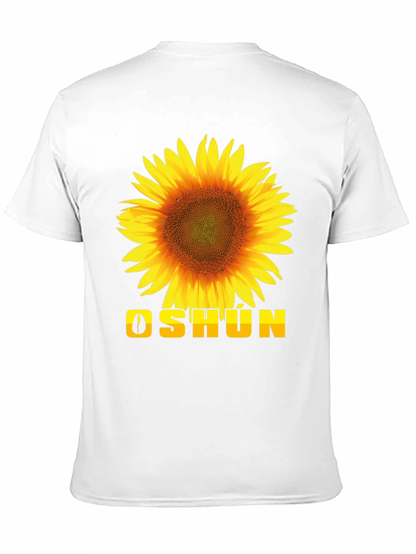 Oshun Sunflower Graphic Tee - Black Cotton T-Shirt
