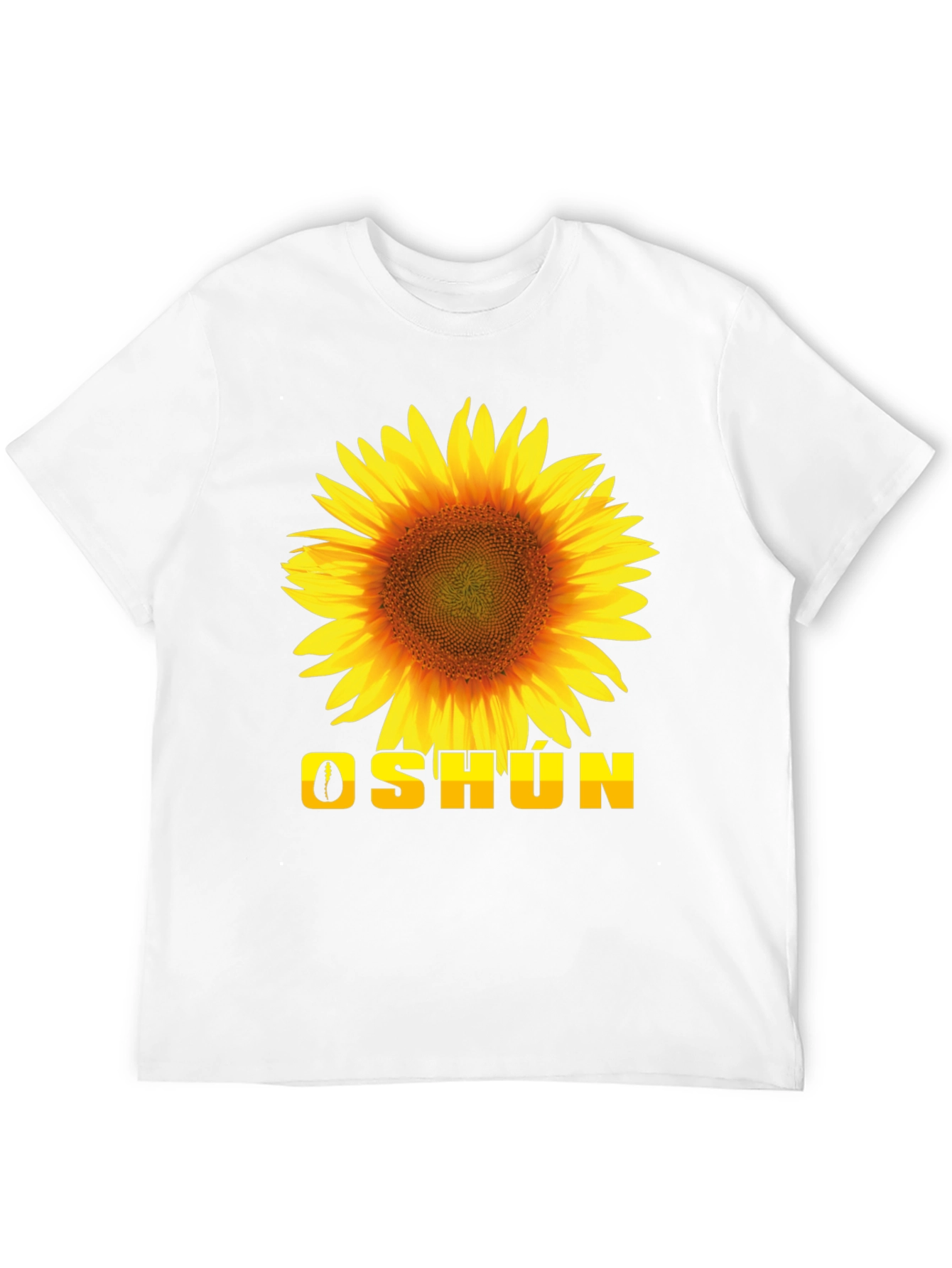 Oshun Sunflower Graphic Tee - Black Cotton T-Shirt