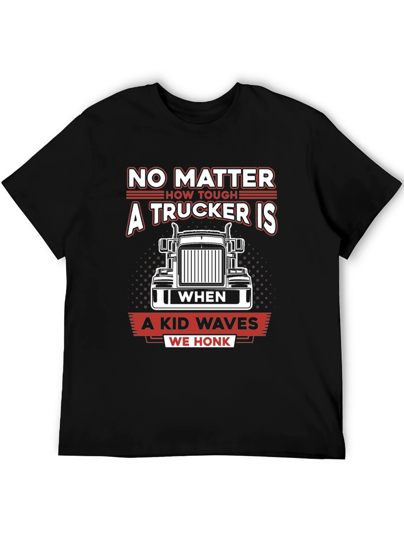 Trucker Tee - A Kid Waves We Honk!