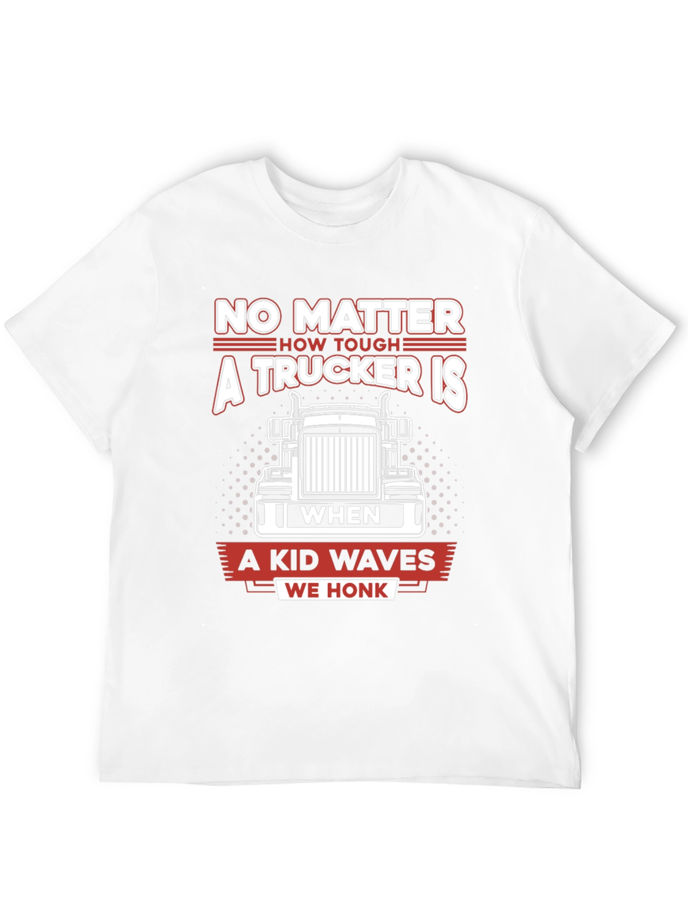Trucker Tee - A Kid Waves We Honk!
