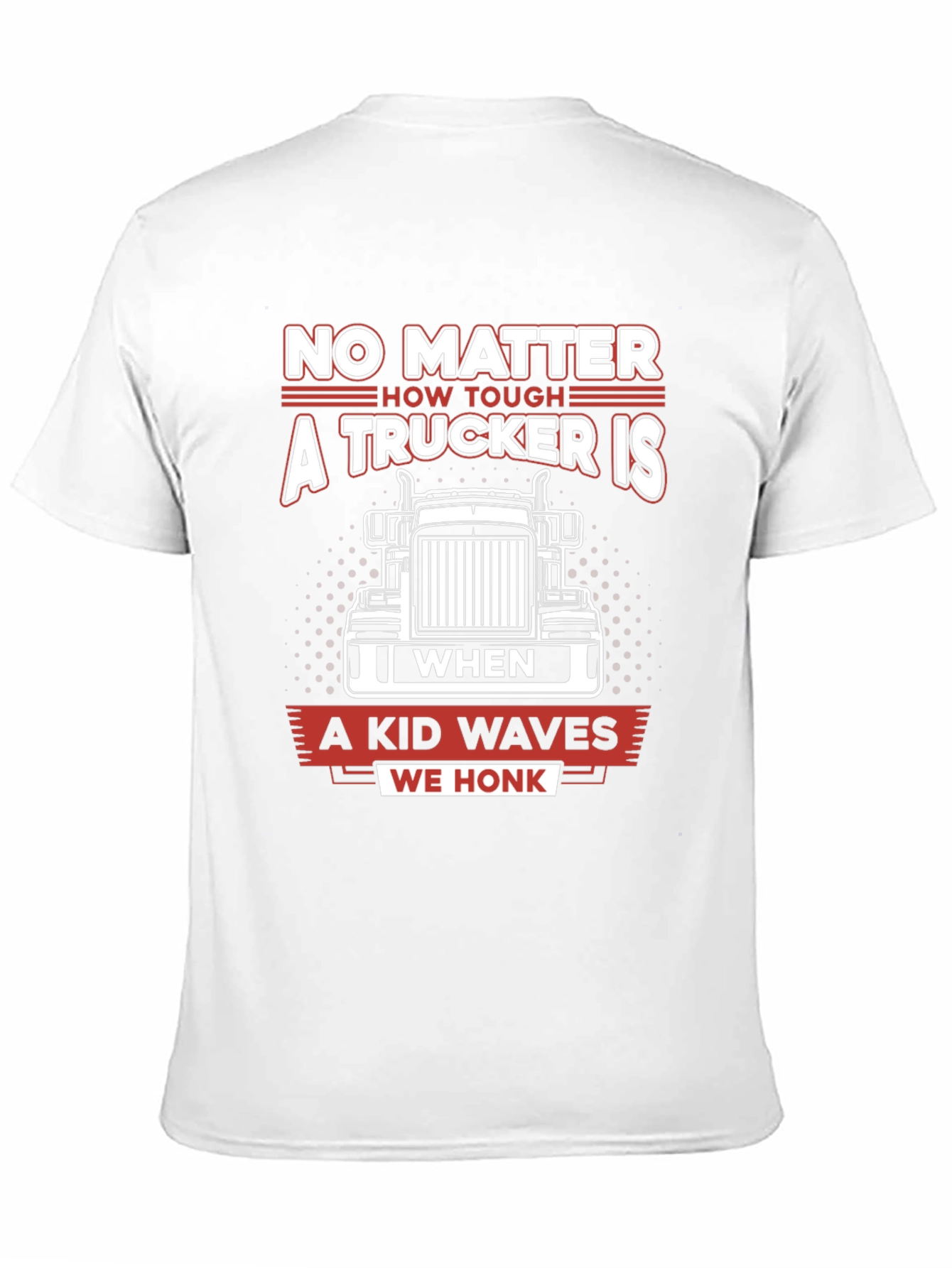 Trucker Tee - A Kid Waves We Honk!