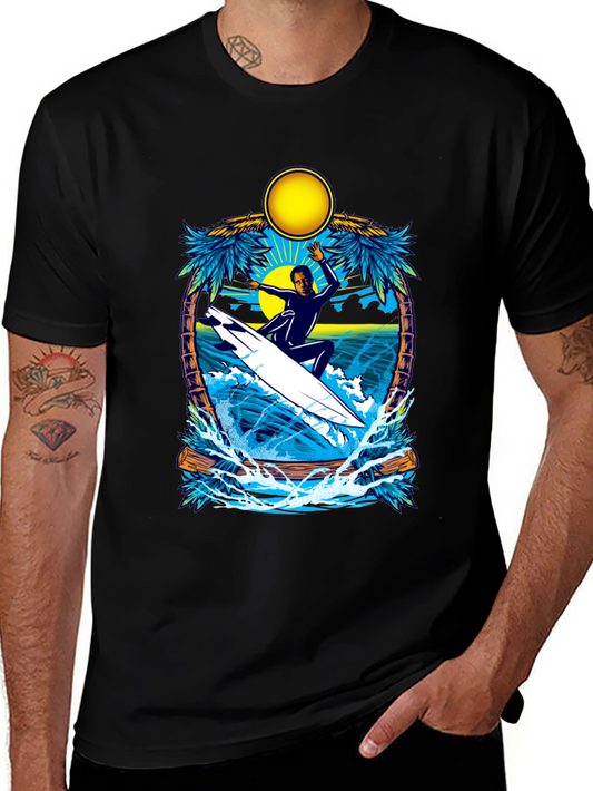 Surfer Graphic Tee - Tropical Vibes