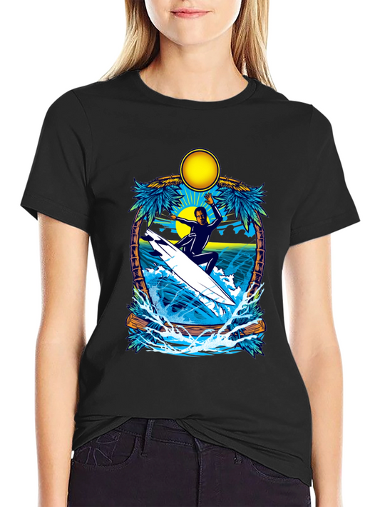 Surfer Graphic Tee - Tropical Vibes