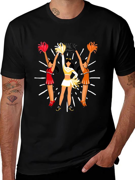 Cheerleader Graphic Tee - Black Unisex T-Shirt