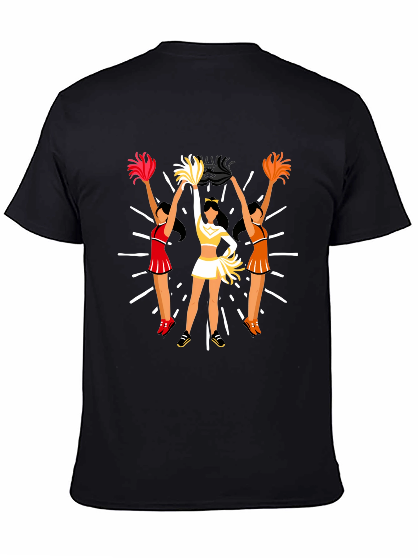 Cheerleader Graphic Tee - Black Unisex T-Shirt