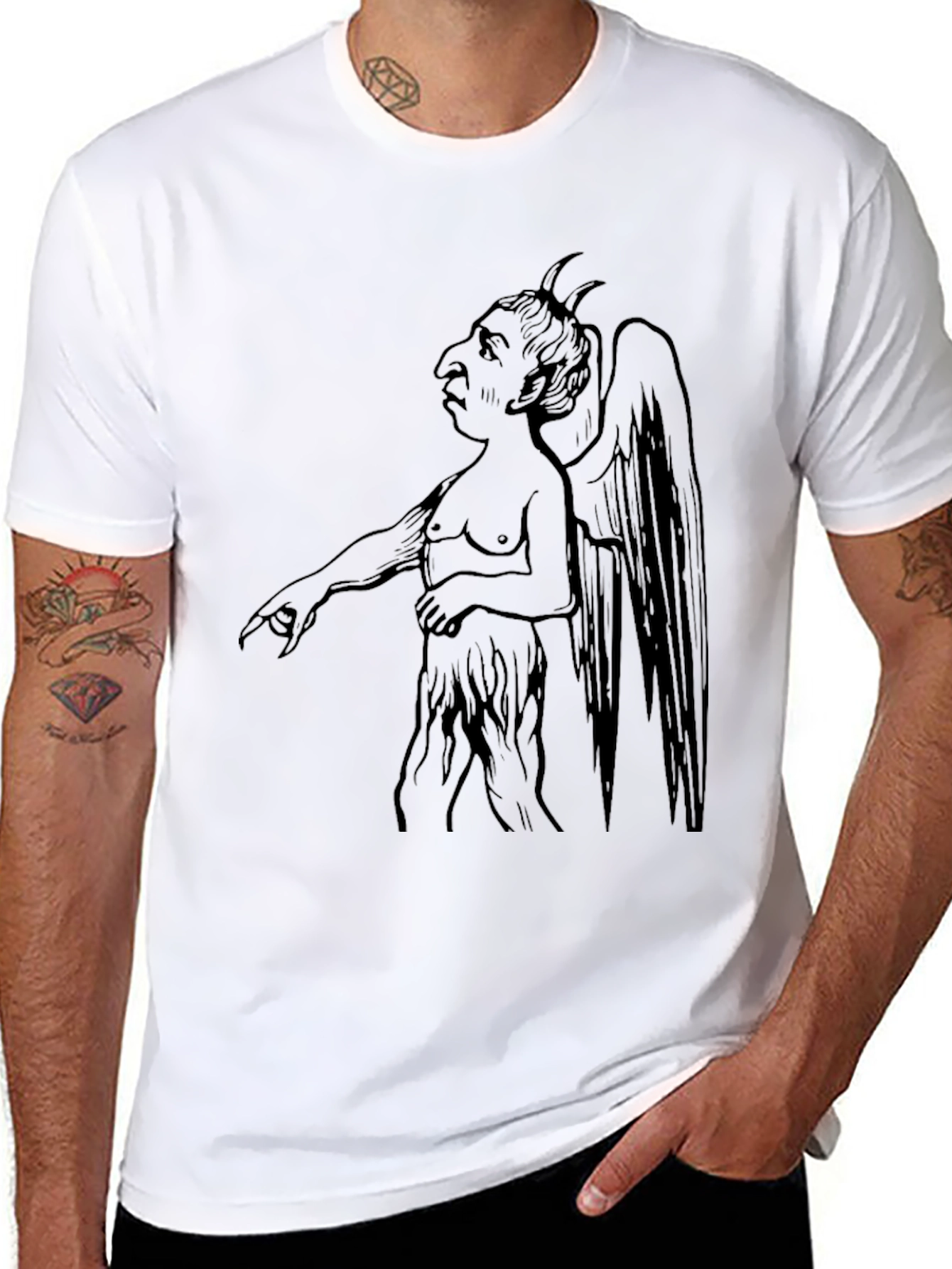 Devil Graphic T-Shirt - Black Unique Design