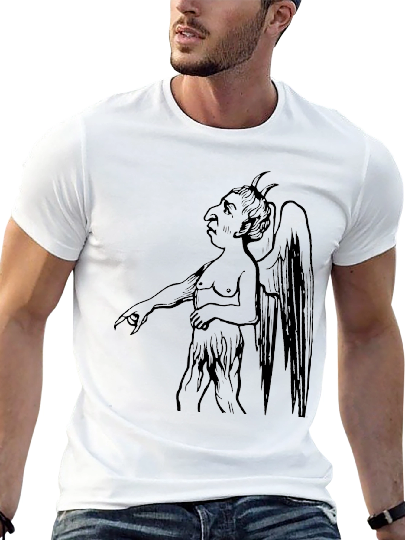 Devil Graphic T-Shirt - Black Unique Design