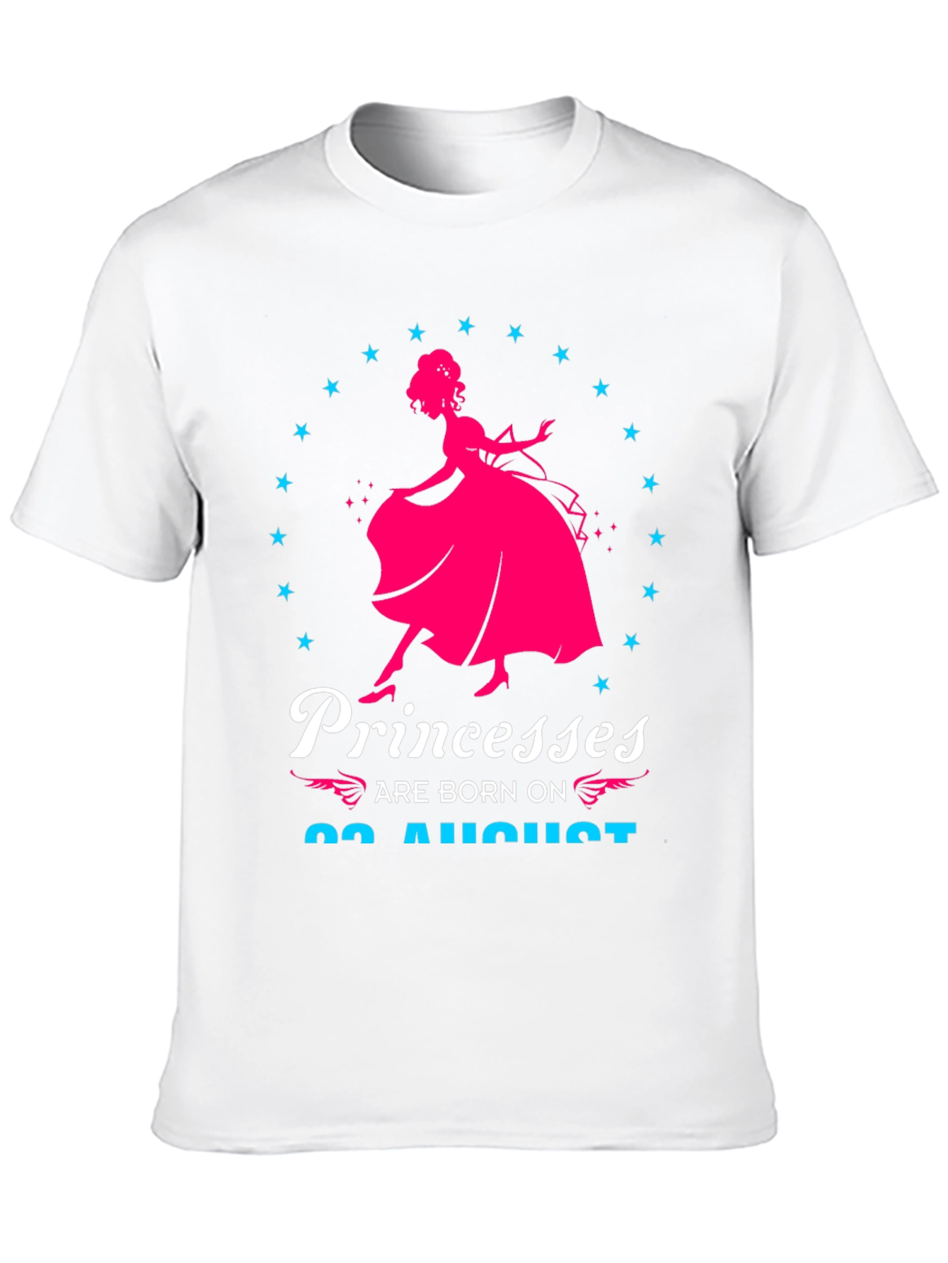 Princesses Born in August Black T-Shirt