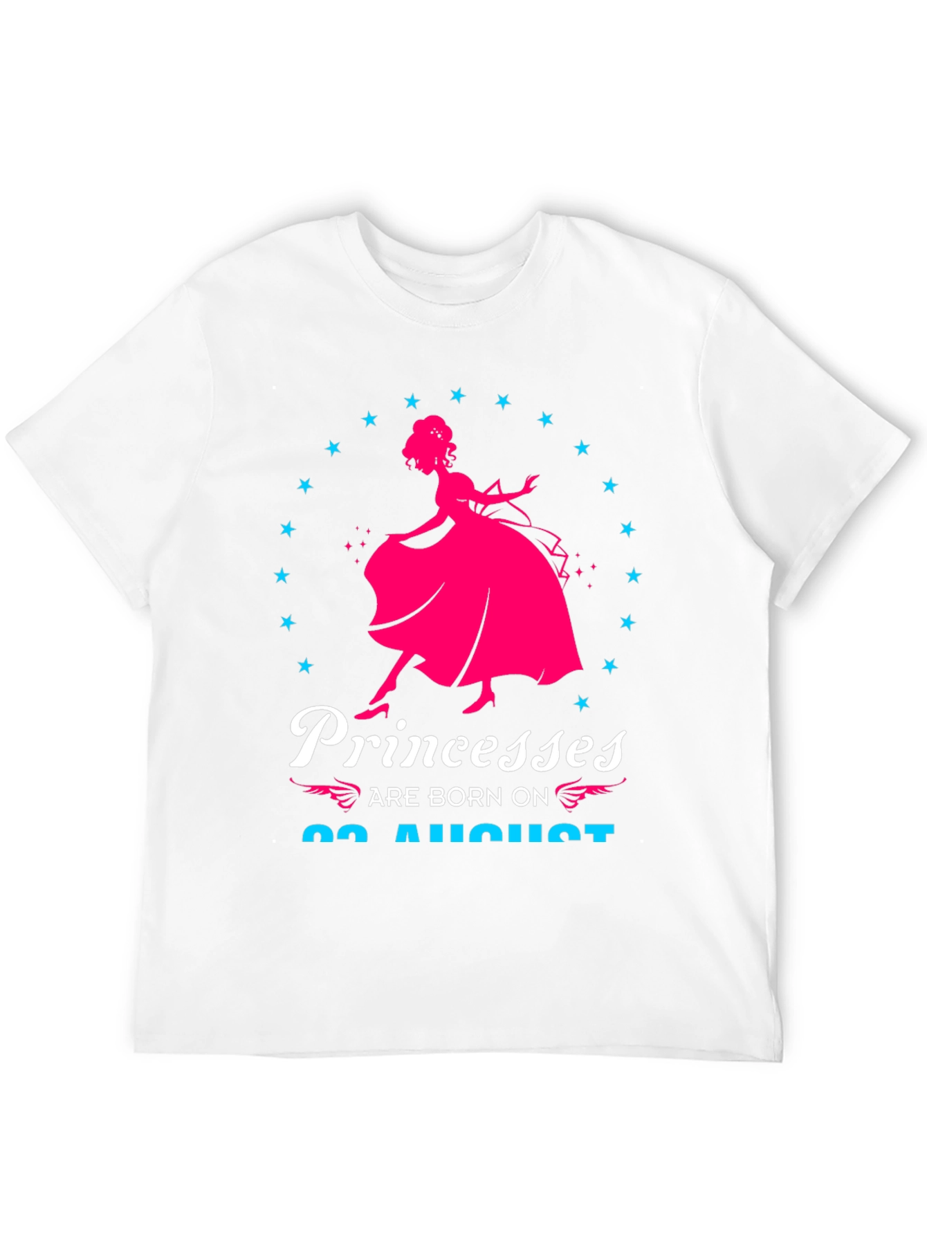 Princesses Born in August Black T-Shirt