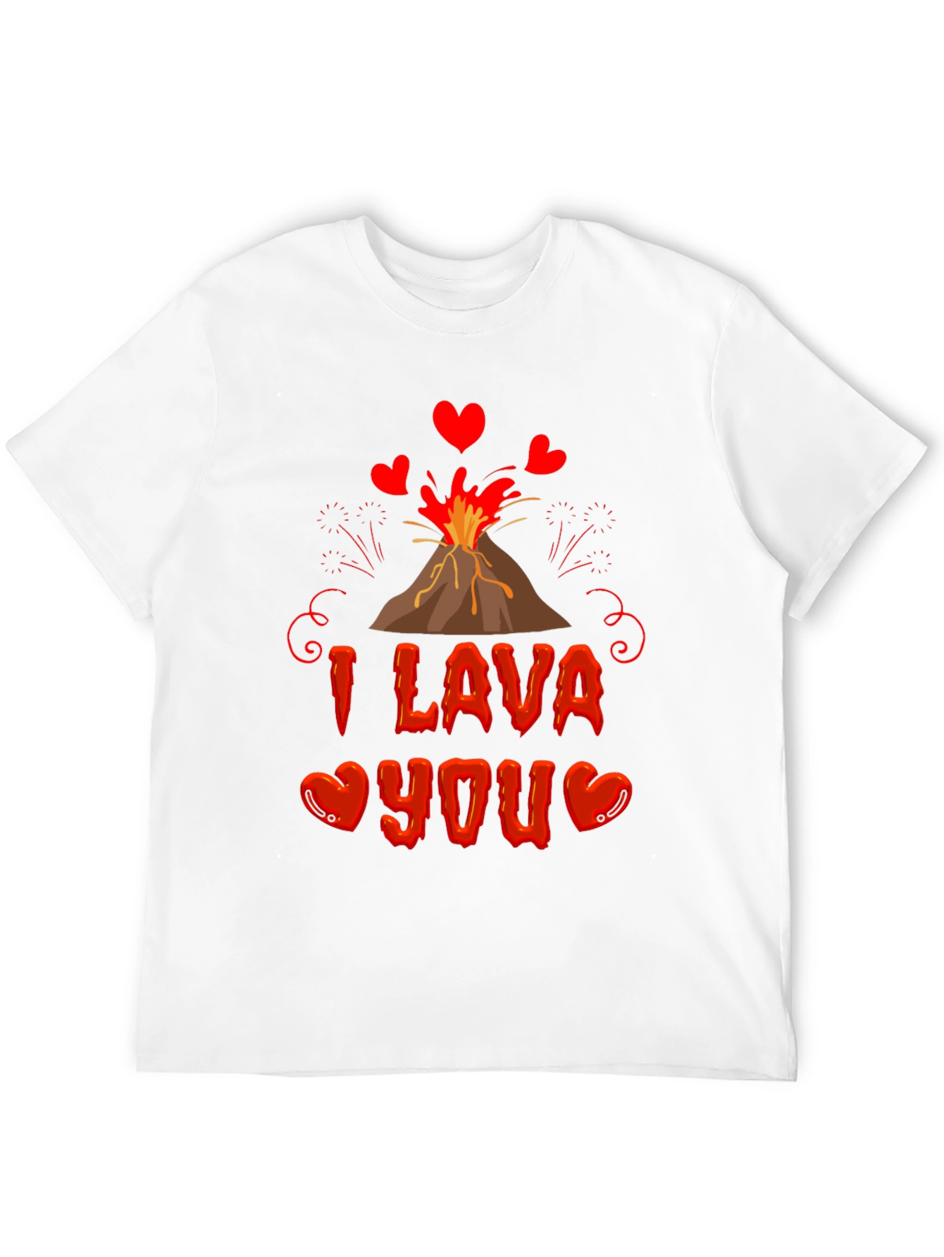 I Lava You Valentines Day Graphic Tee