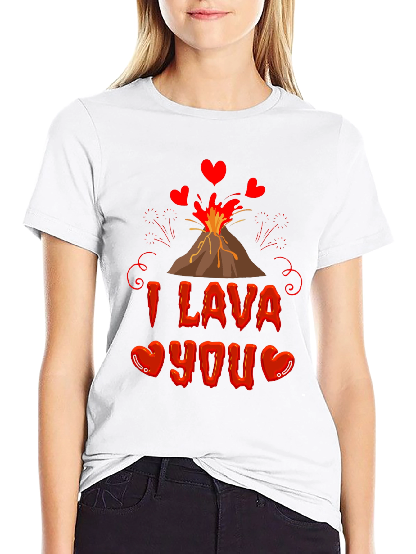 I Lava You Valentines Day Graphic Tee