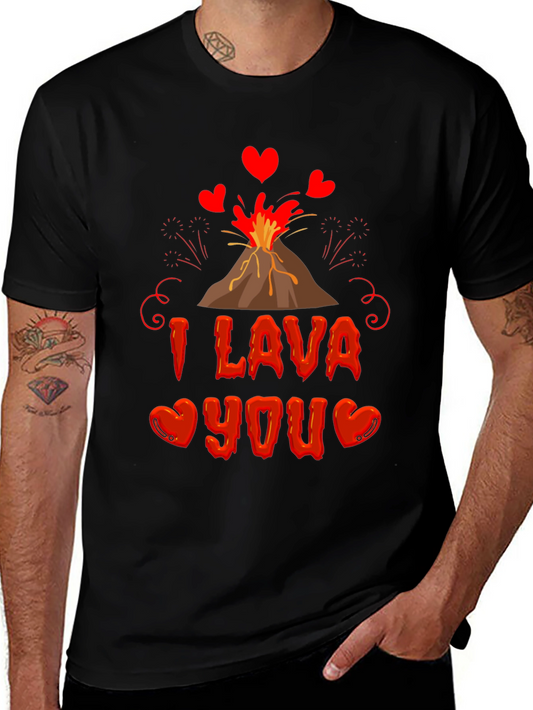I Lava You Valentines Day Graphic Tee