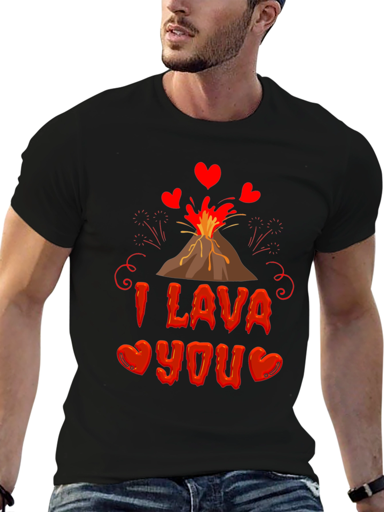 I Lava You Valentines Day Graphic Tee