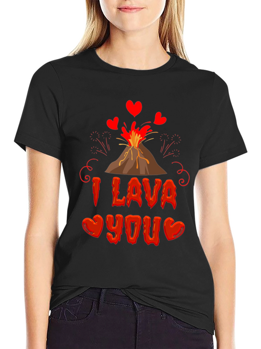 I Lava You Valentines Day Graphic Tee