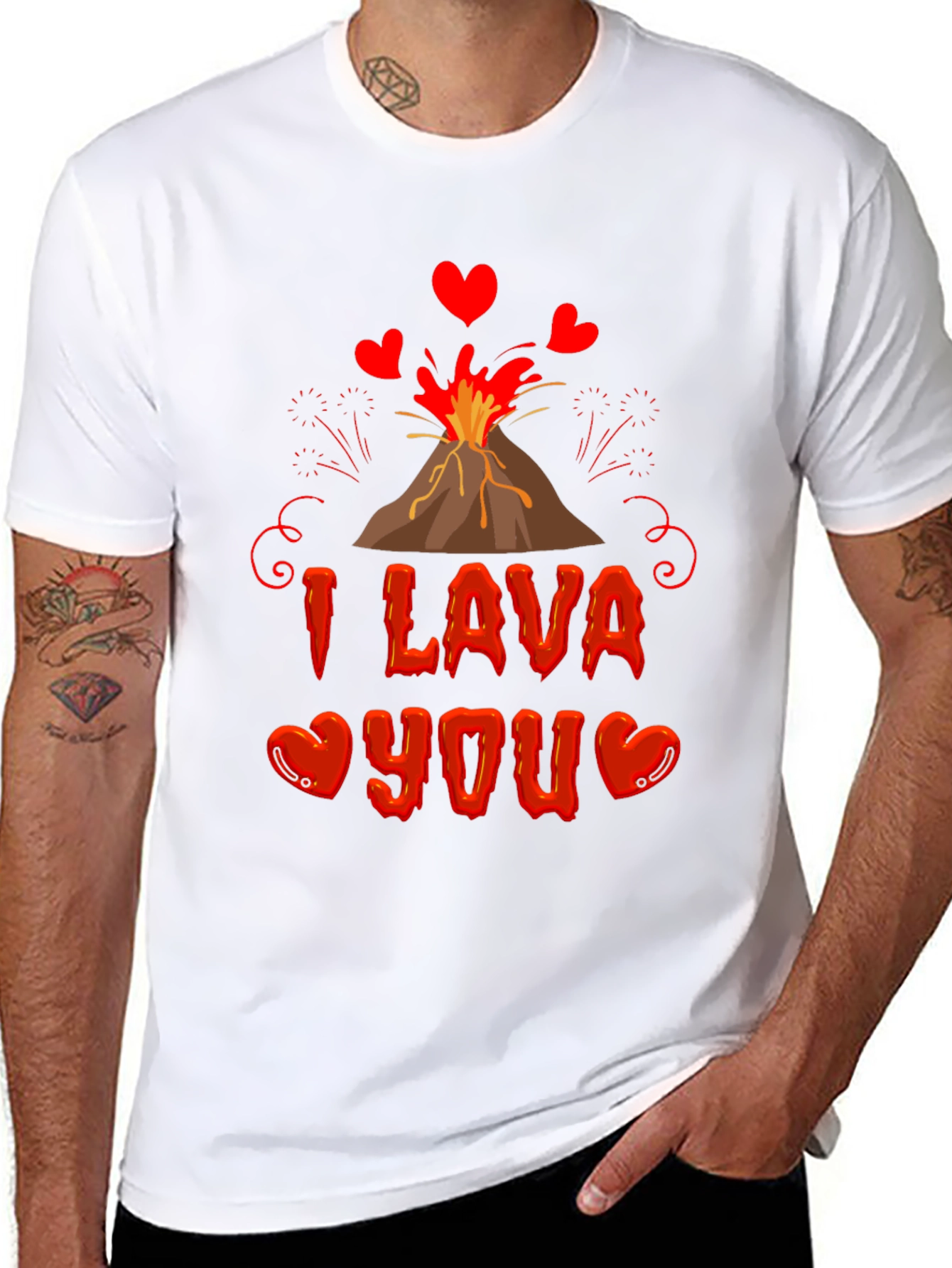 I Lava You Valentines Day Graphic Tee