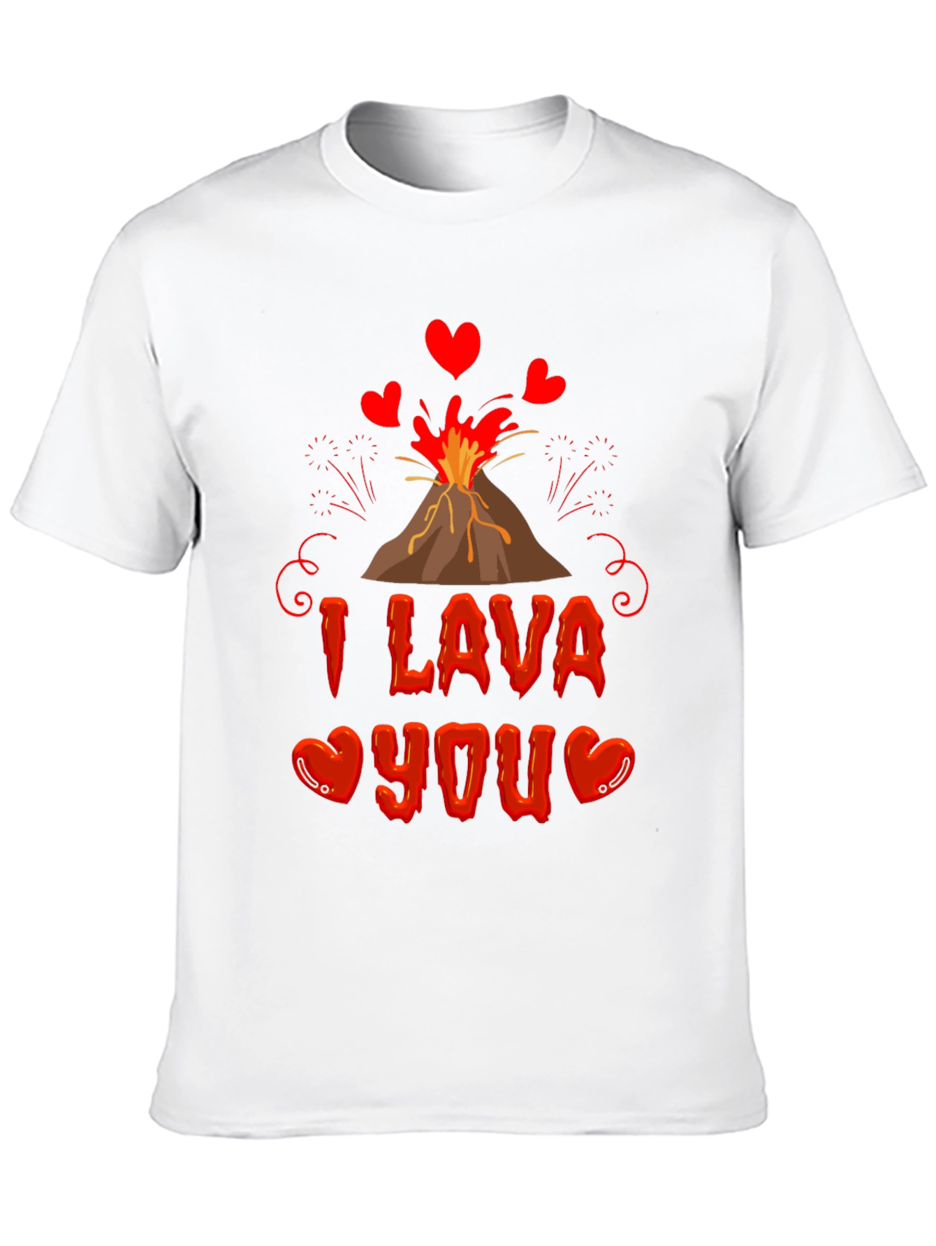 I Lava You Valentines Day Graphic Tee