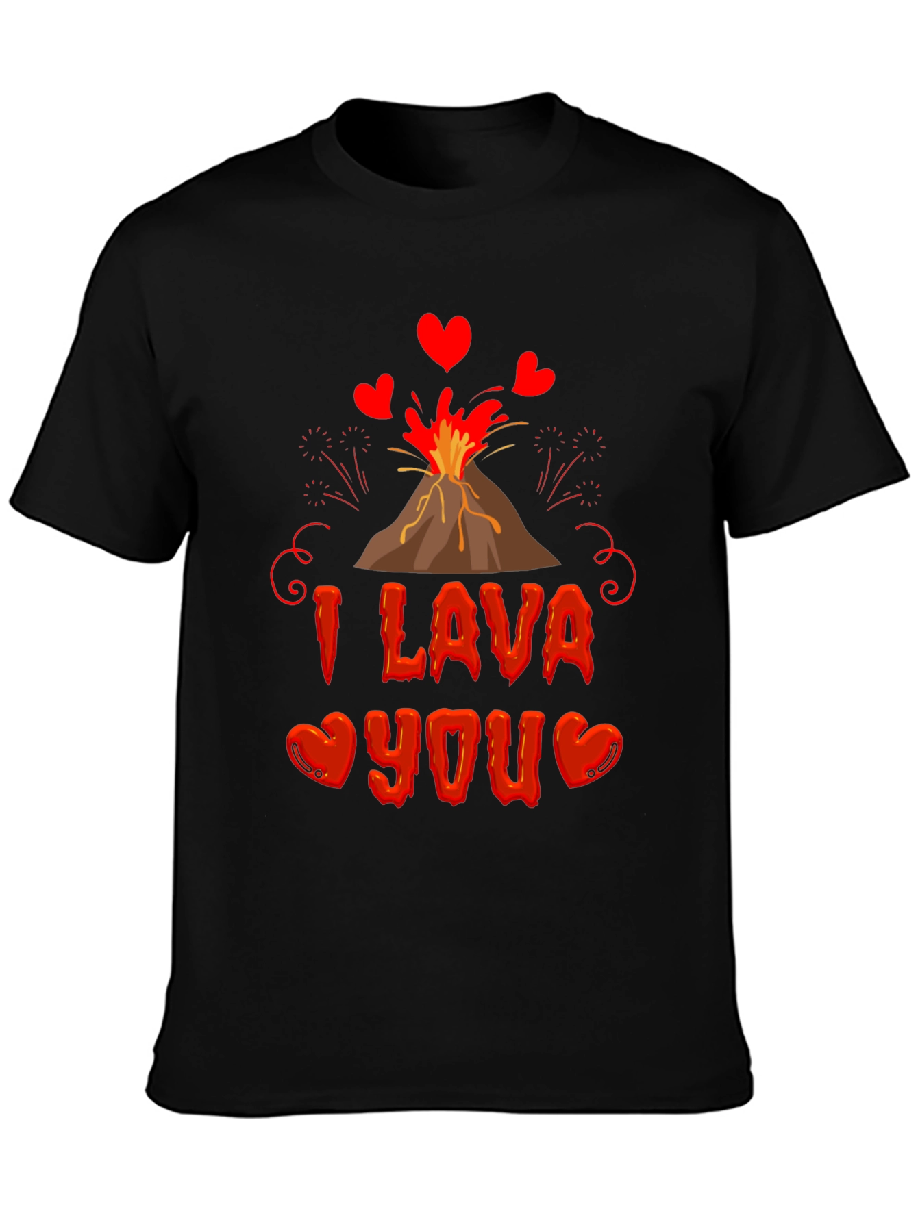 I Lava You Valentines Day Graphic Tee