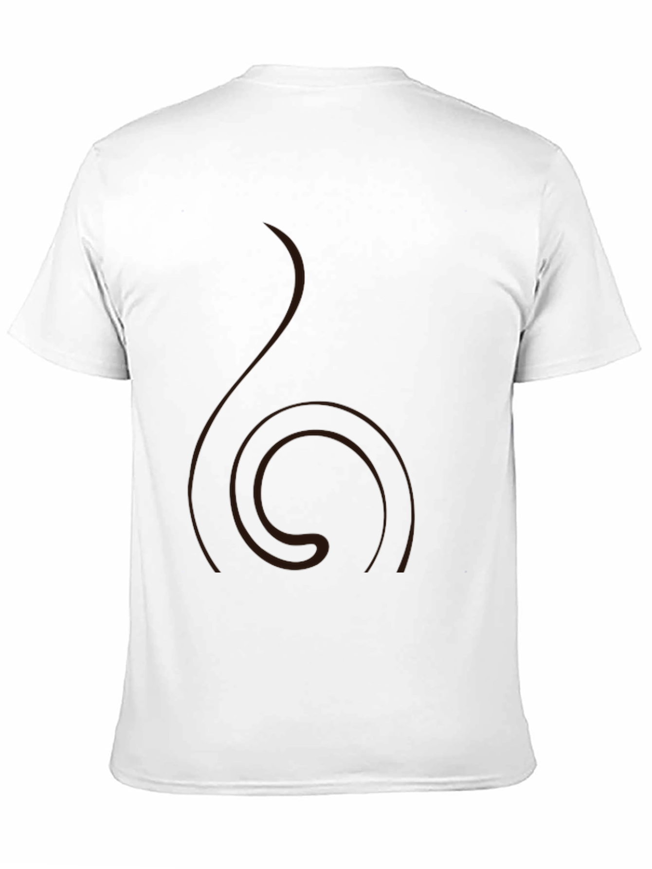 Mens Black T-Shirt with Swirl Design