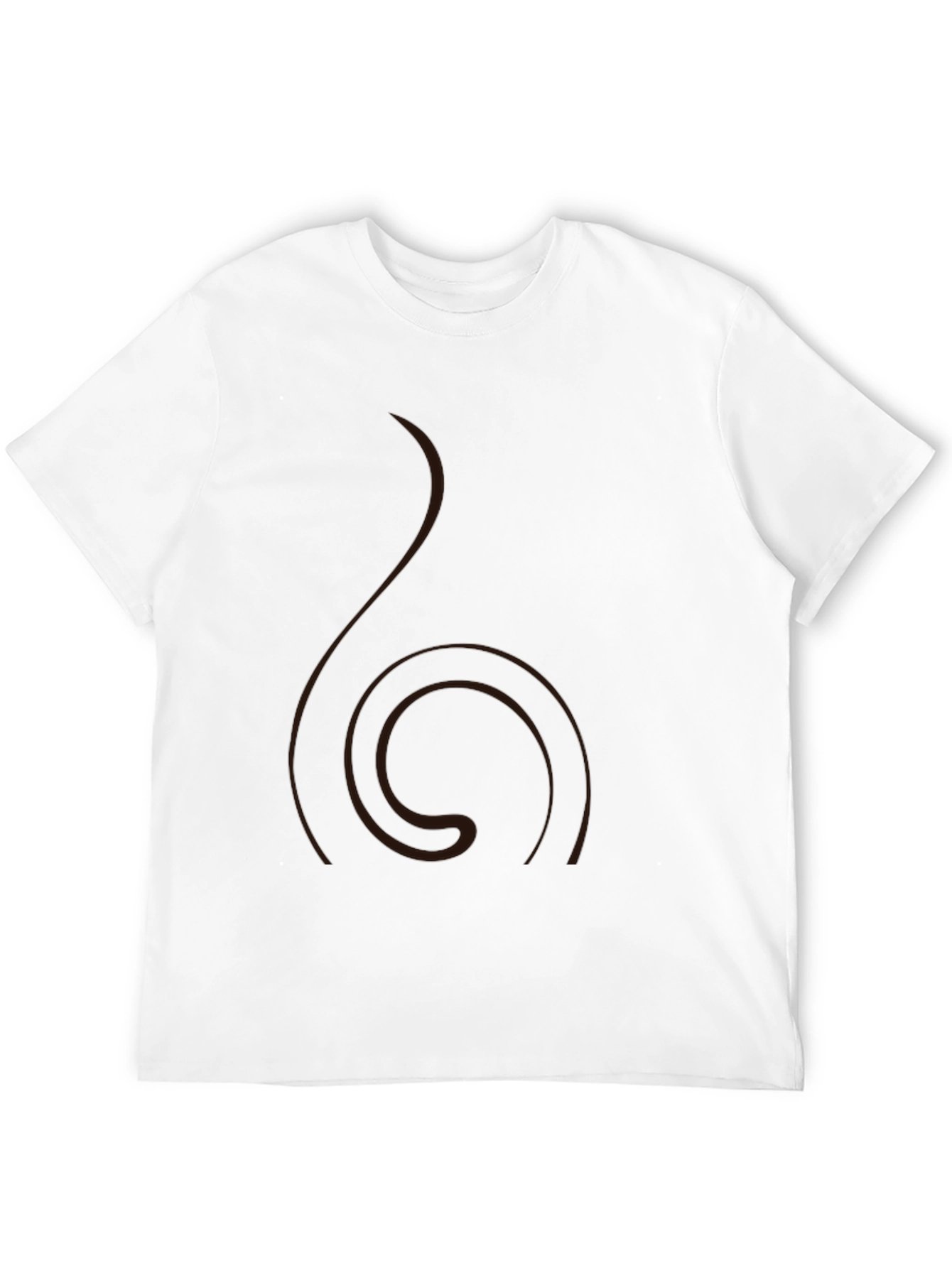Mens Black T-Shirt with Swirl Design
