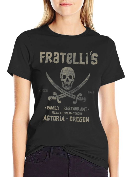 Fratellis Astoria Oregon Pirate Skull T-Shirt