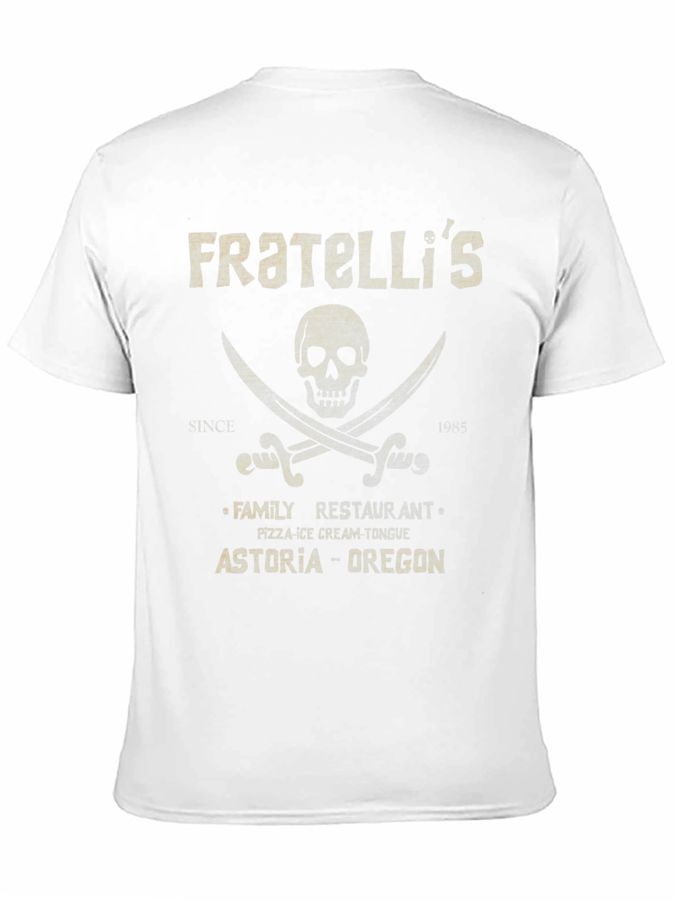 Fratellis Astoria Oregon Pirate Skull T-Shirt