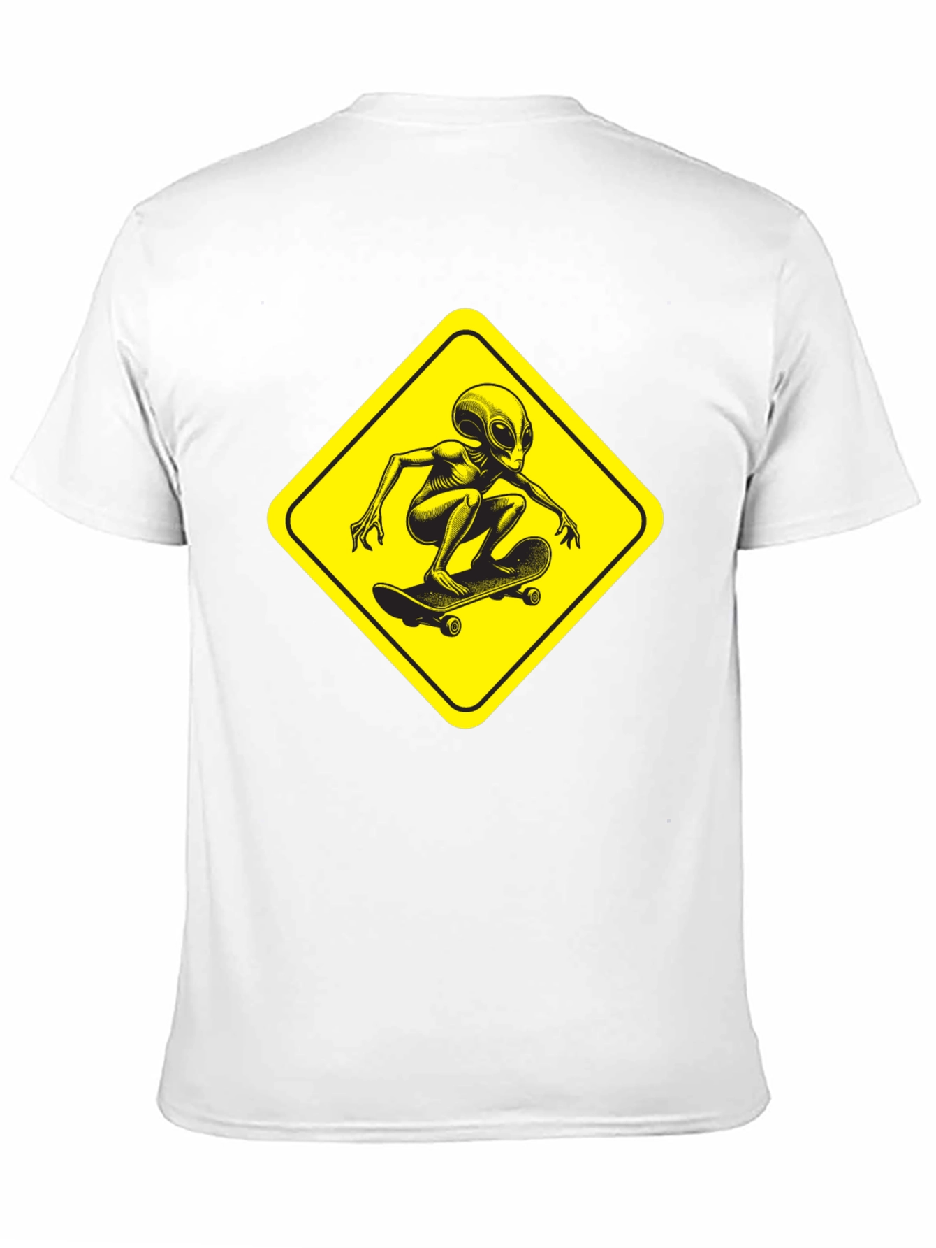 Skateboarding Alien Black T-Shirt