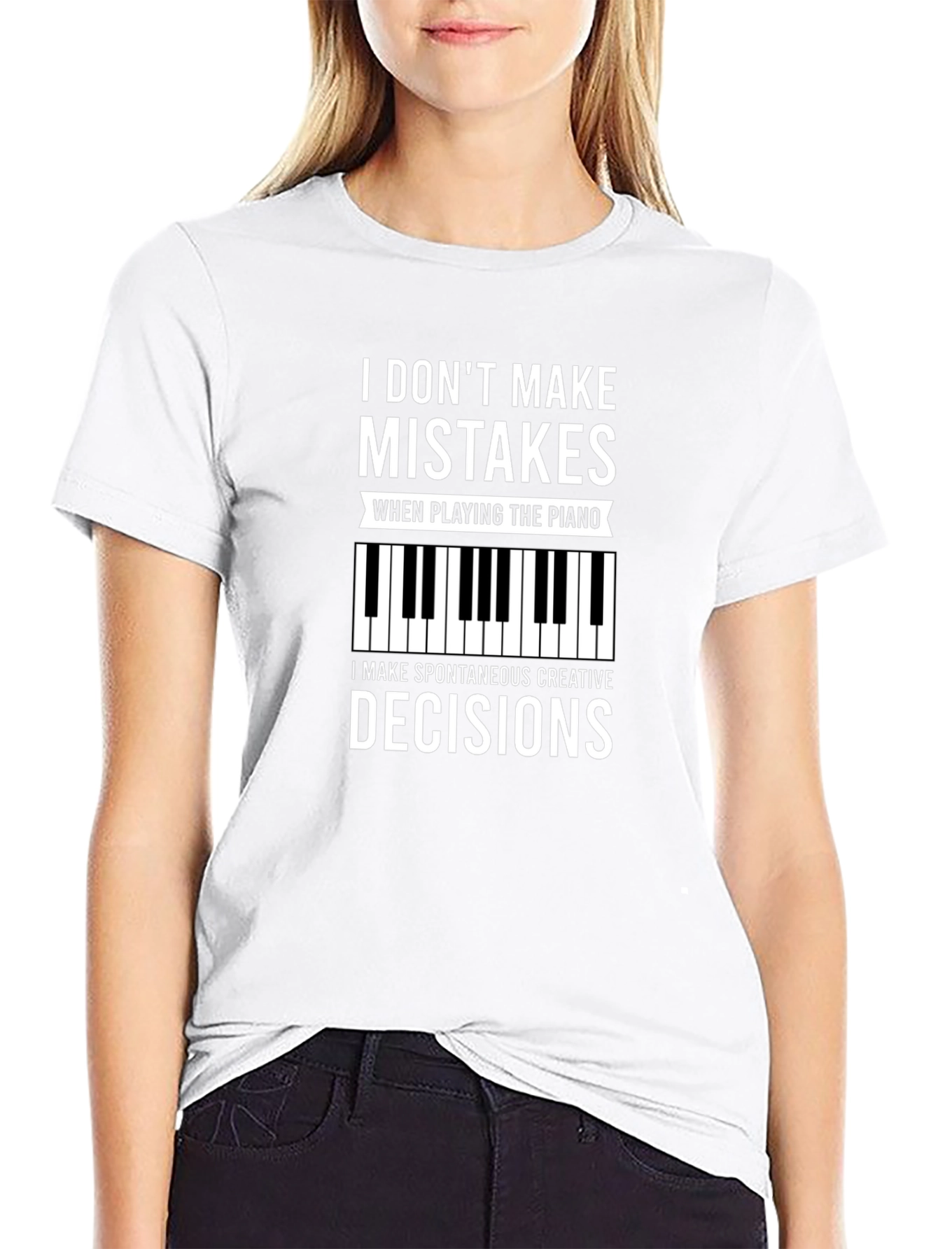 Funny Piano T-Shirt: I Dont Make Mistakes