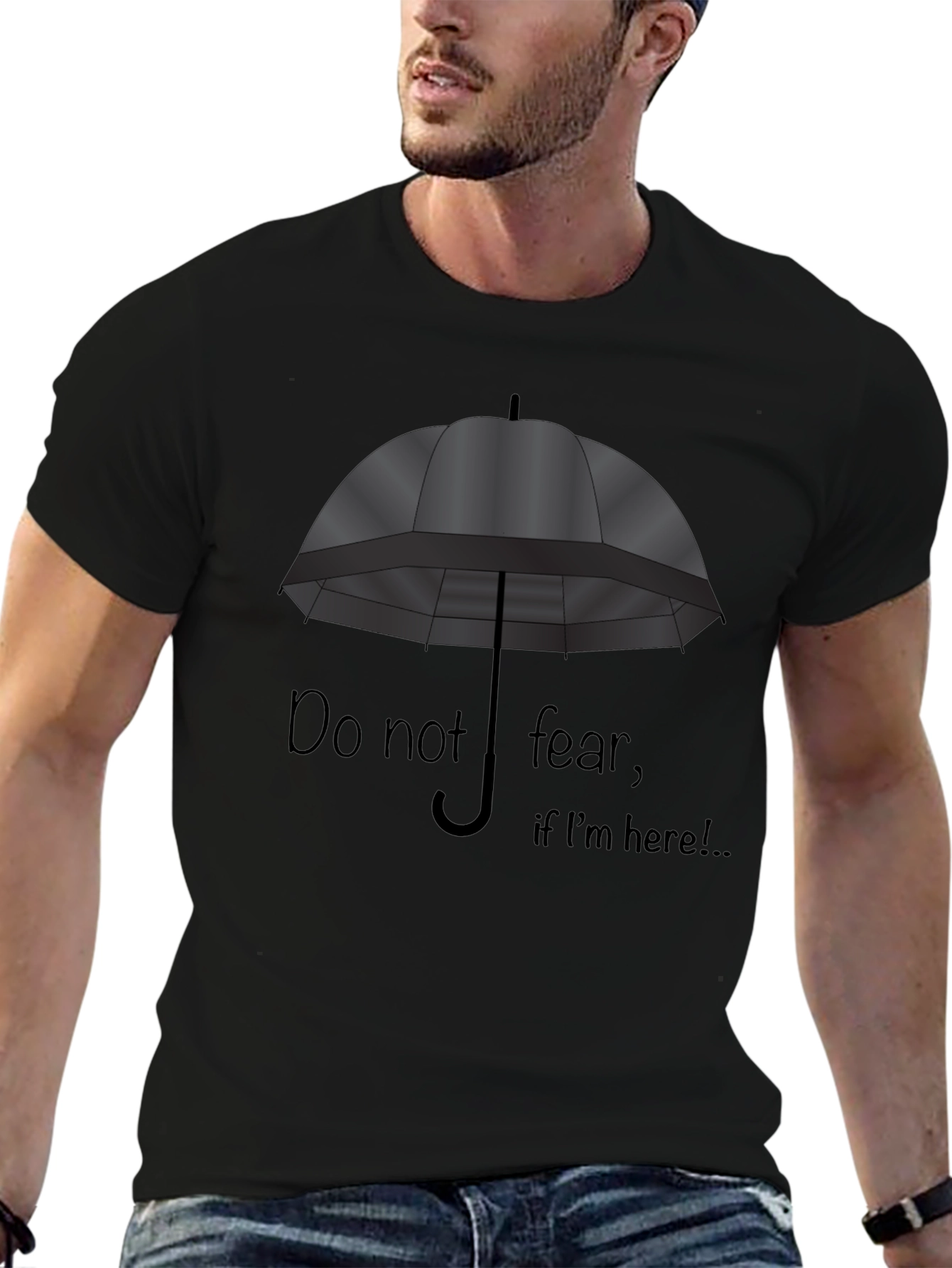 Umbrella Graphic Black T-Shirt