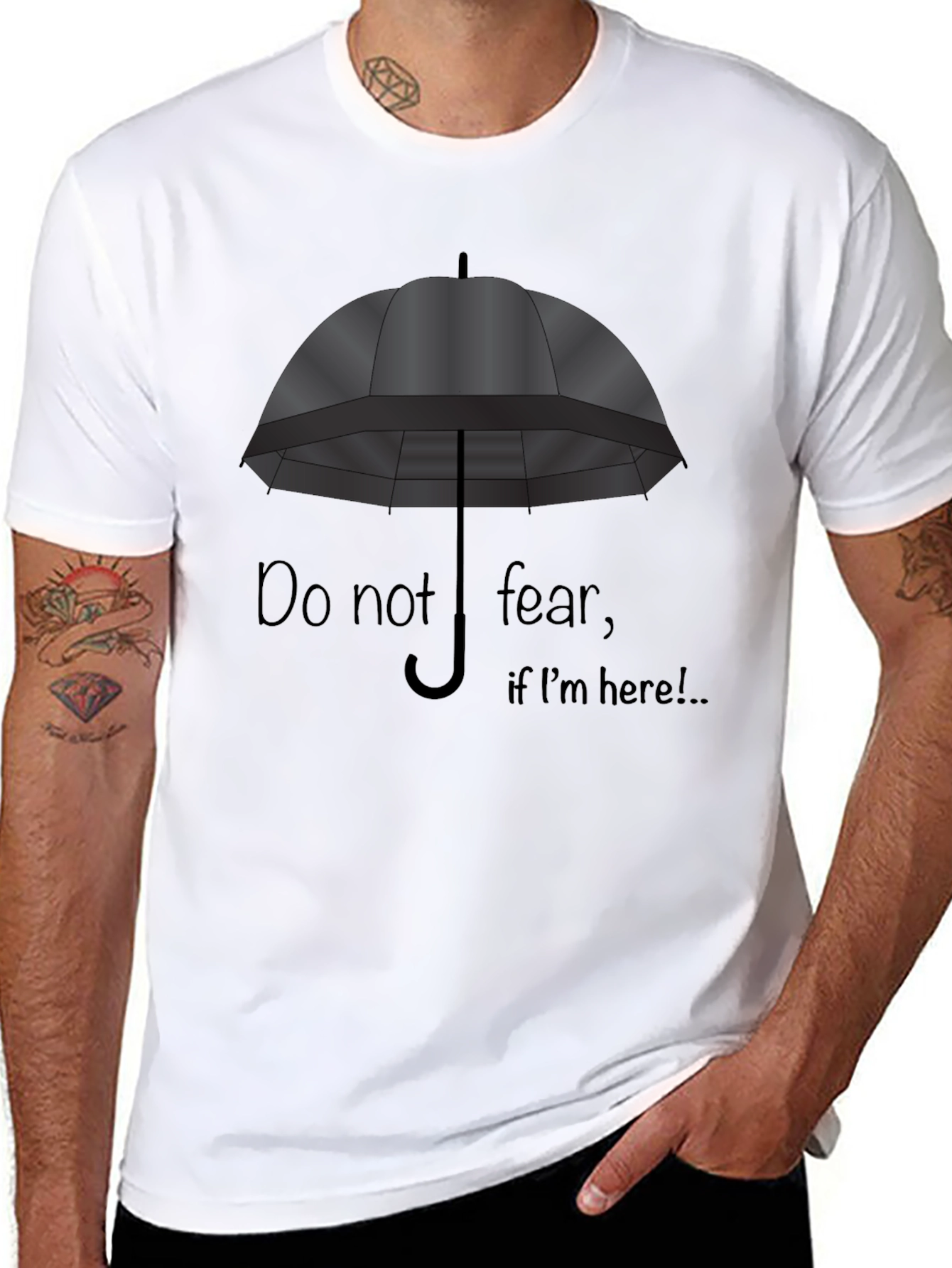 Umbrella Graphic Black T-Shirt