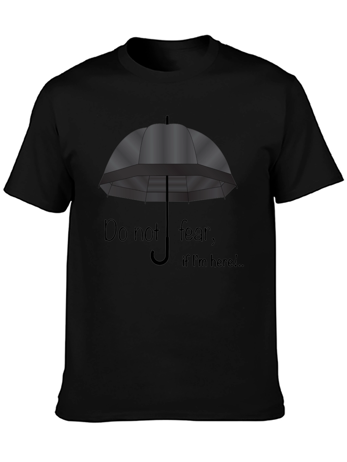 Umbrella Graphic Black T-Shirt