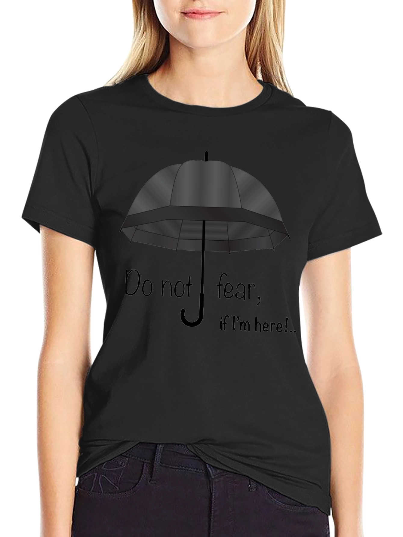 Umbrella Graphic Black T-Shirt