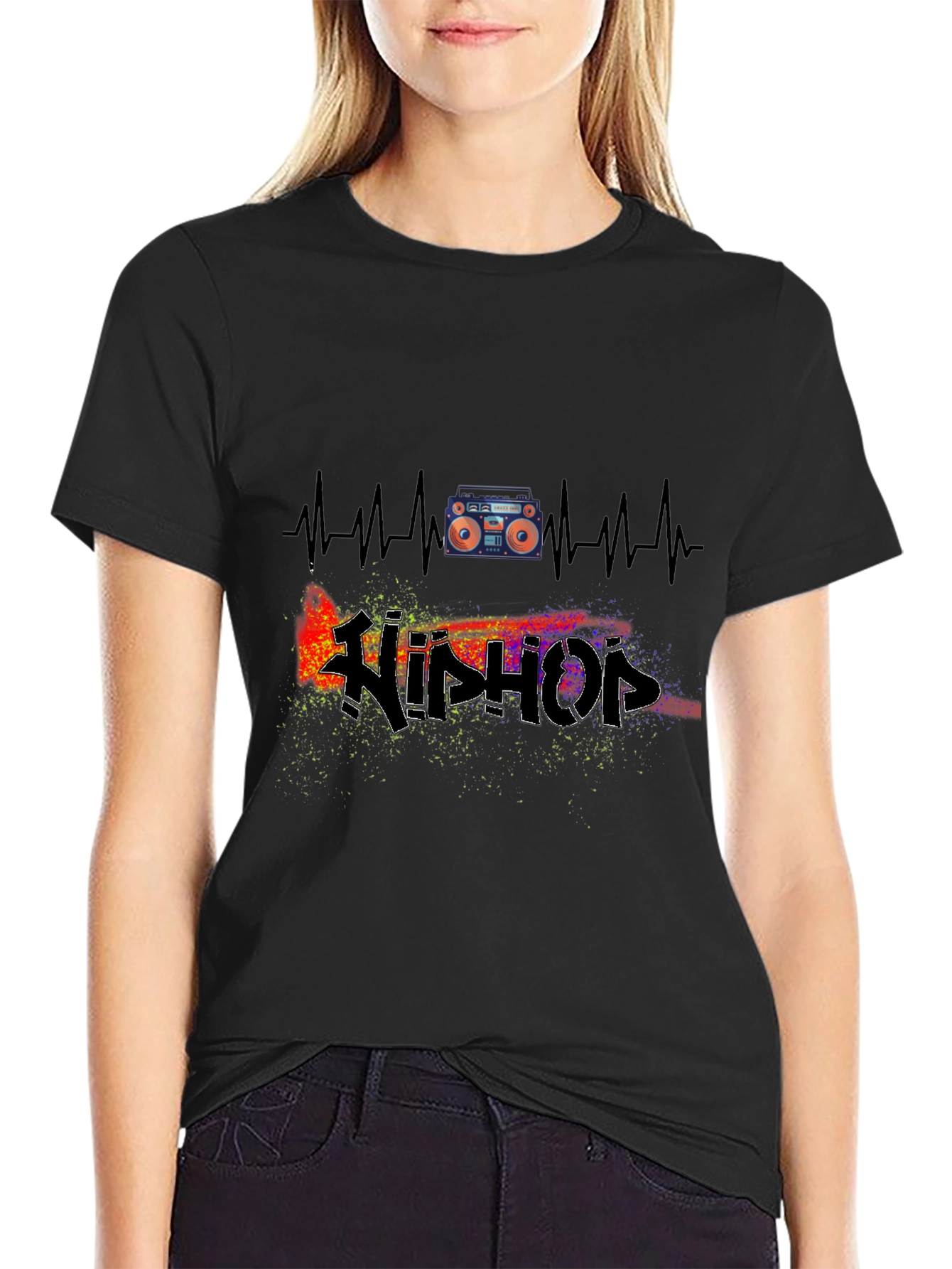 Hip Hop Heartbeat Tee - Music Lover T-Shirt