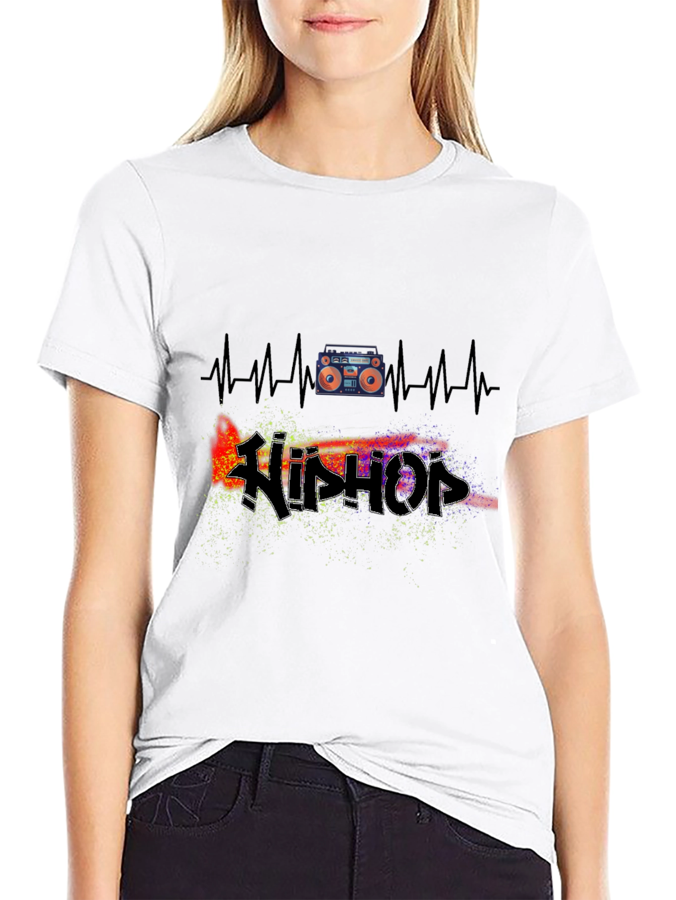 Hip Hop Heartbeat Tee - Music Lover T-Shirt