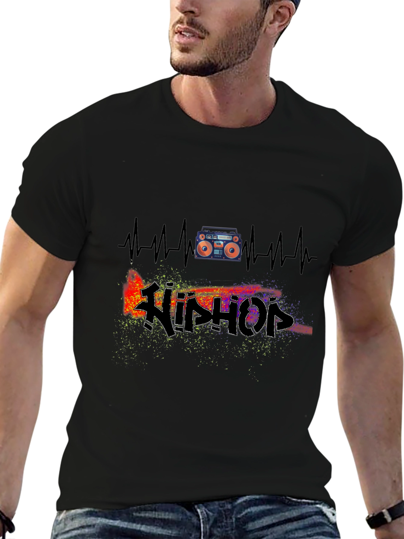Hip Hop Heartbeat Tee - Music Lover T-Shirt