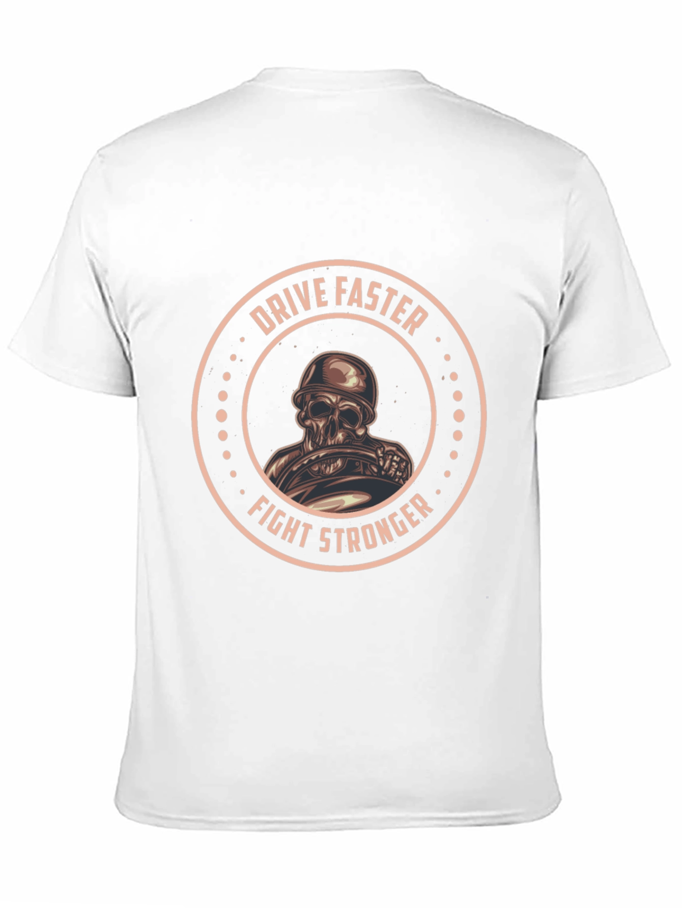 Drive Faster Fight Stronger Skull Graphic Tee