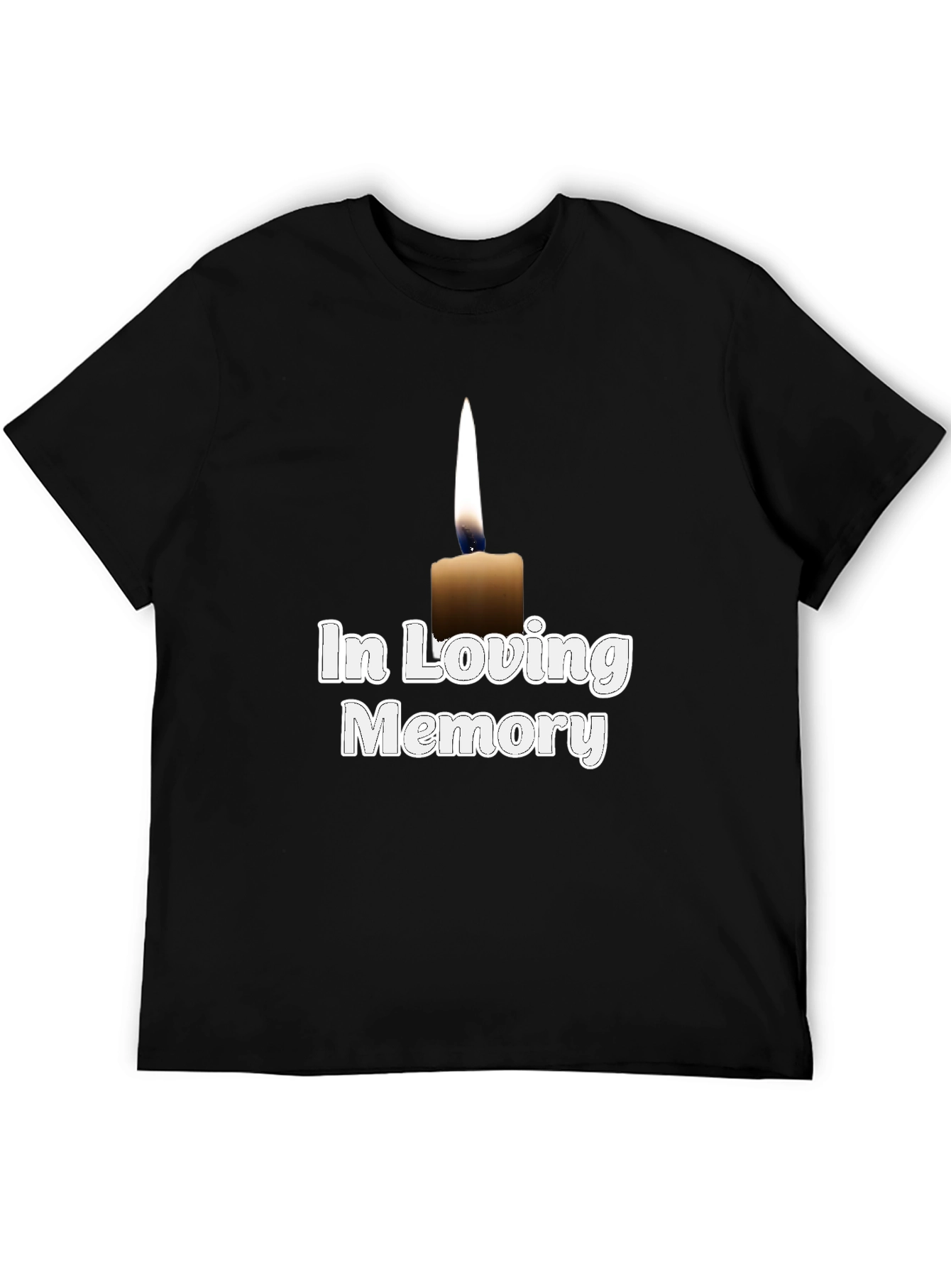 In Loving Memory Candle T-Shirt - Black