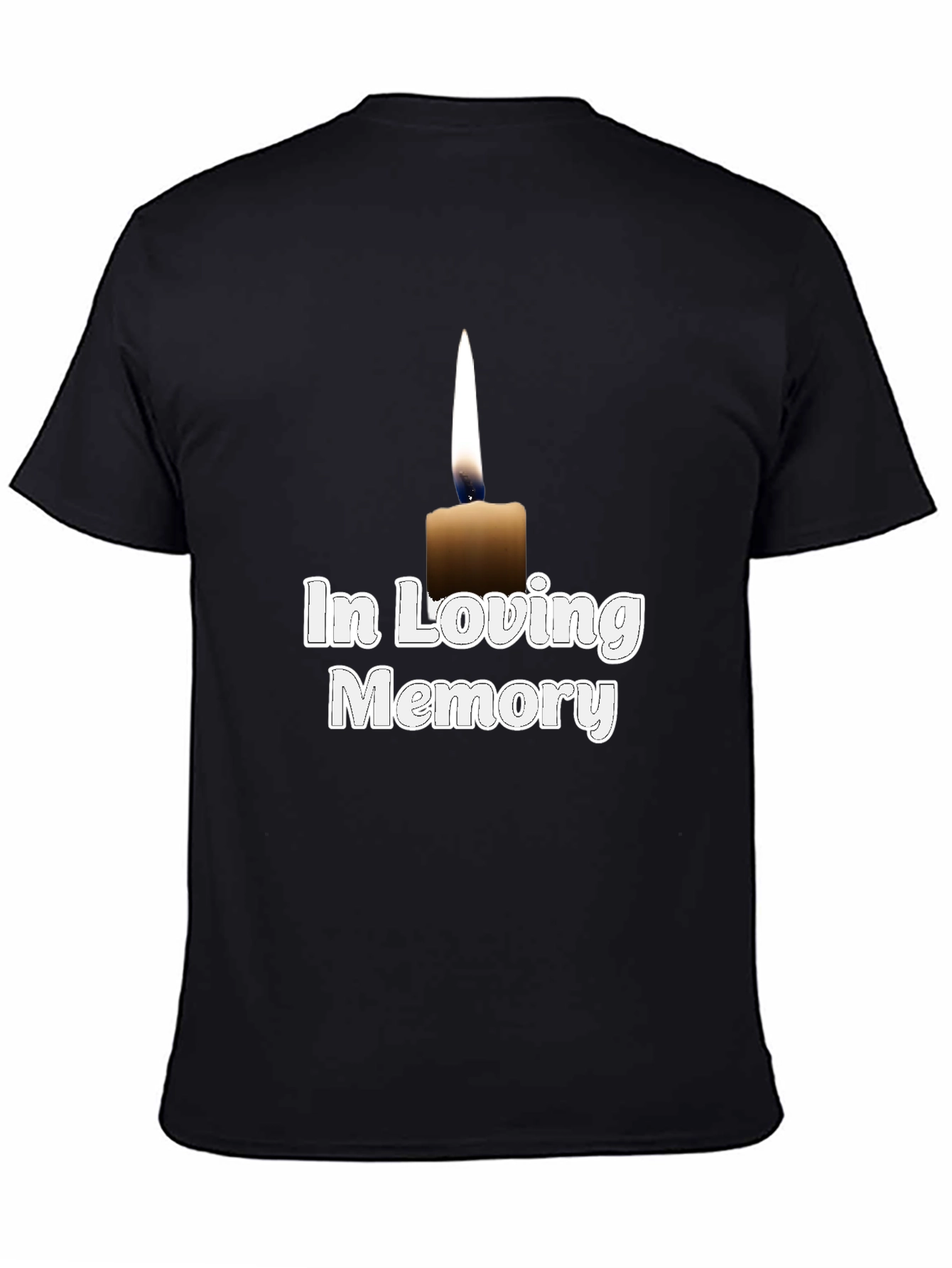 In Loving Memory Candle T-Shirt - Black