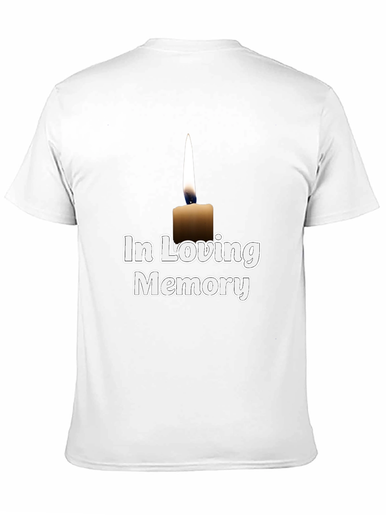 In Loving Memory Candle T-Shirt - Black