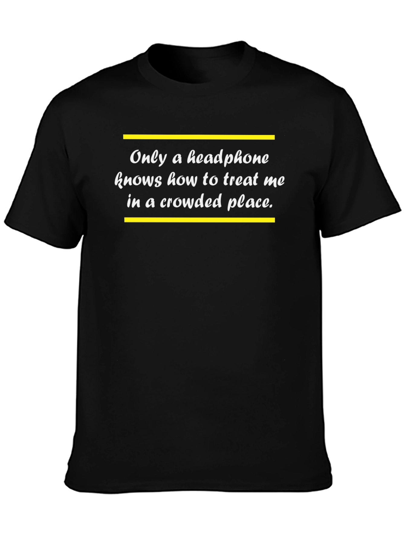 Headphone Lover Black T-Shirt
