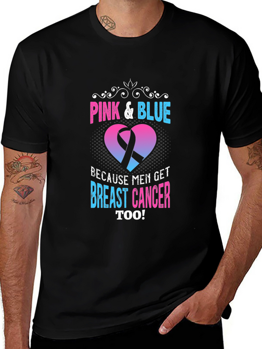 Pink & Blue Breast Cancer Awareness T-Shirt