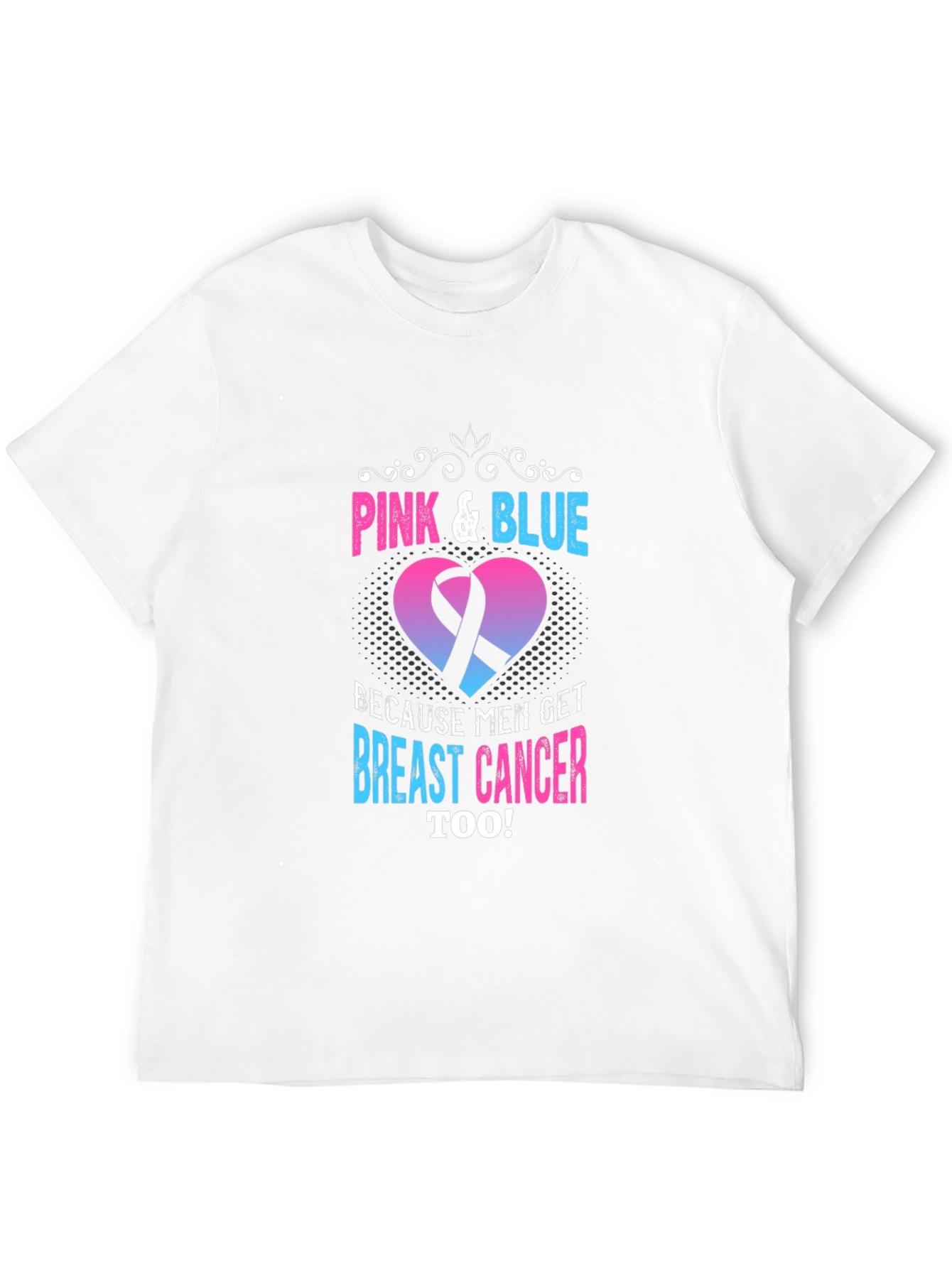 Pink & Blue Breast Cancer Awareness T-Shirt