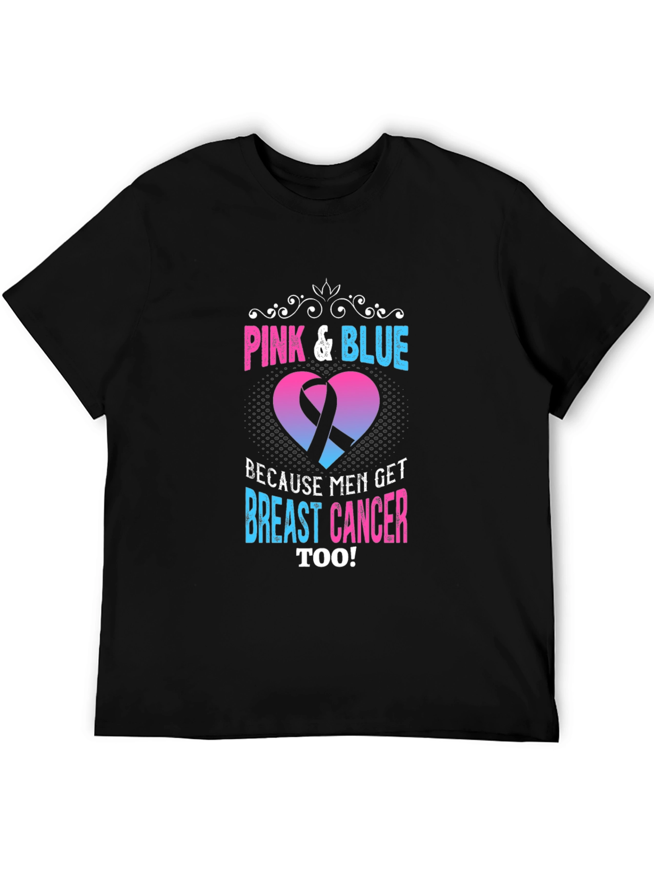Pink & Blue Breast Cancer Awareness T-Shirt
