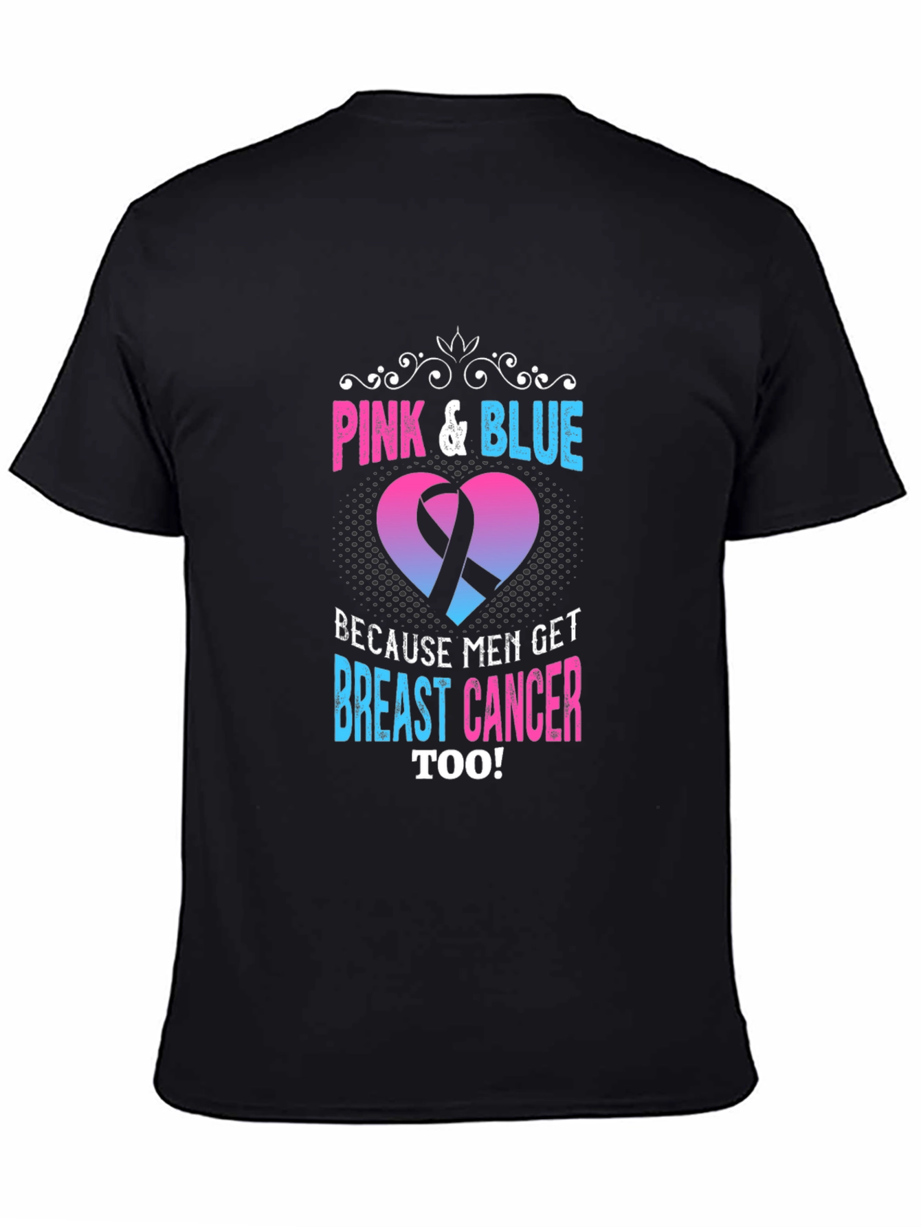Pink & Blue Breast Cancer Awareness T-Shirt