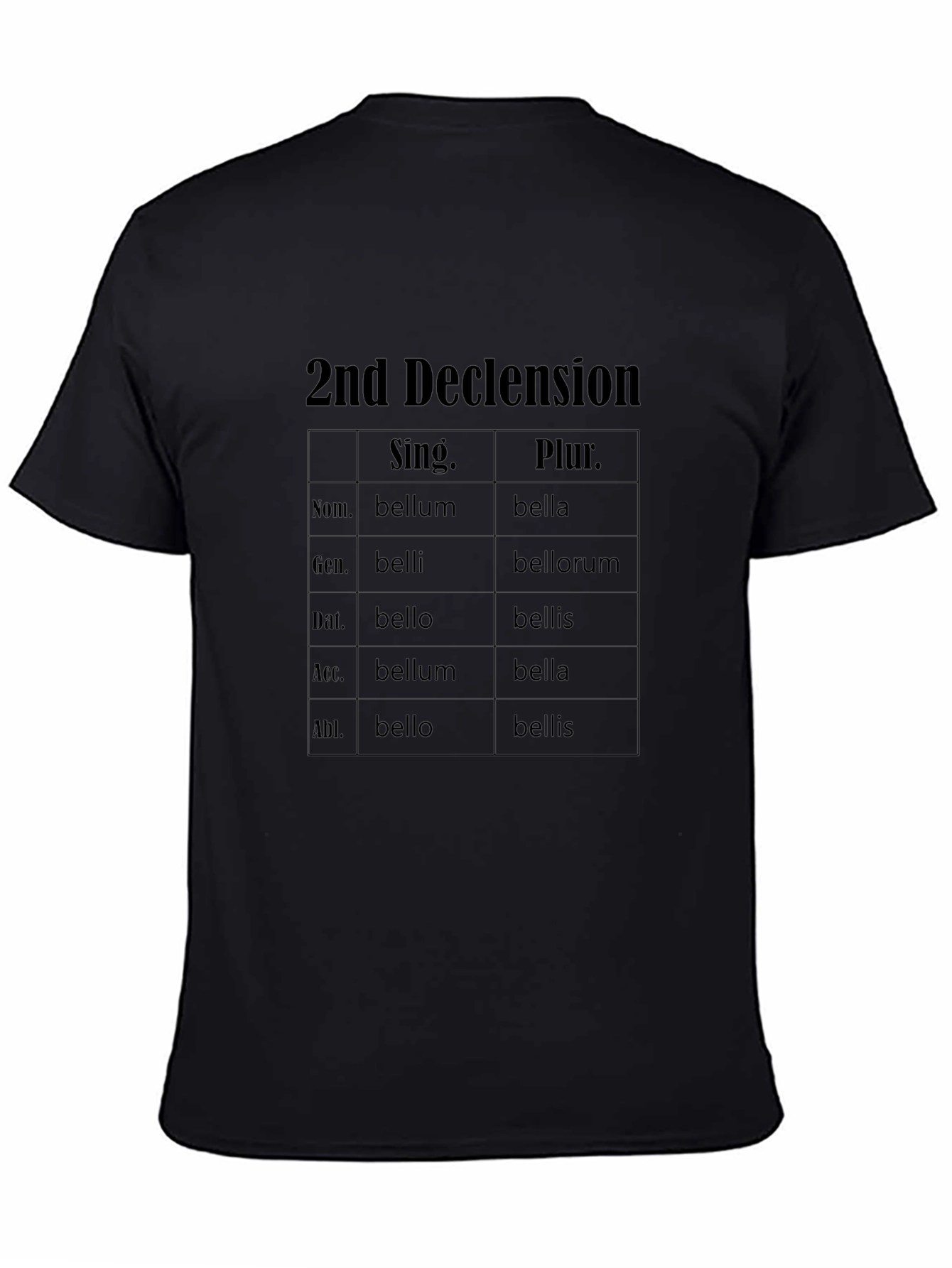 2nd Declension Latin Grammar T-Shirt