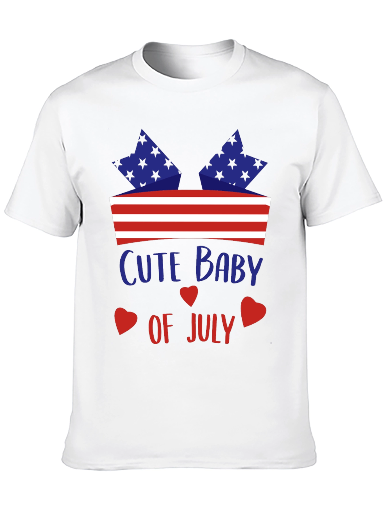 Cute Baby of July Patriotic T-Shirt