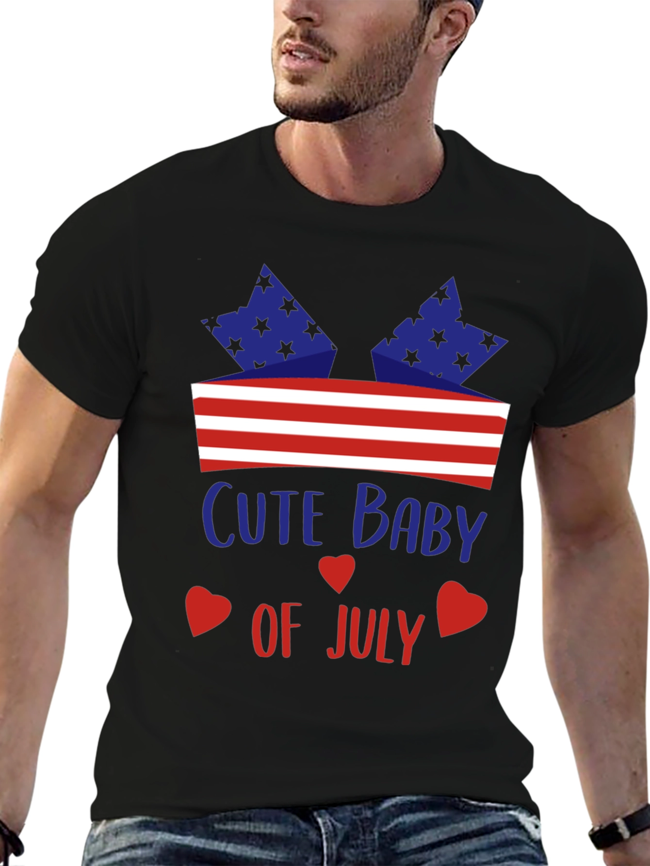 Cute Baby of July Patriotic T-Shirt