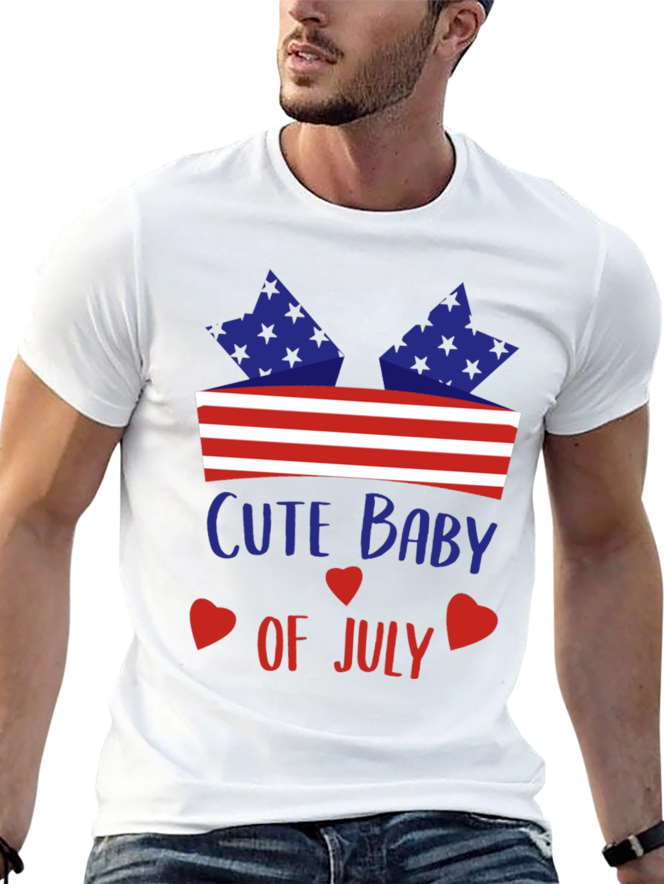 Cute Baby of July Patriotic T-Shirt