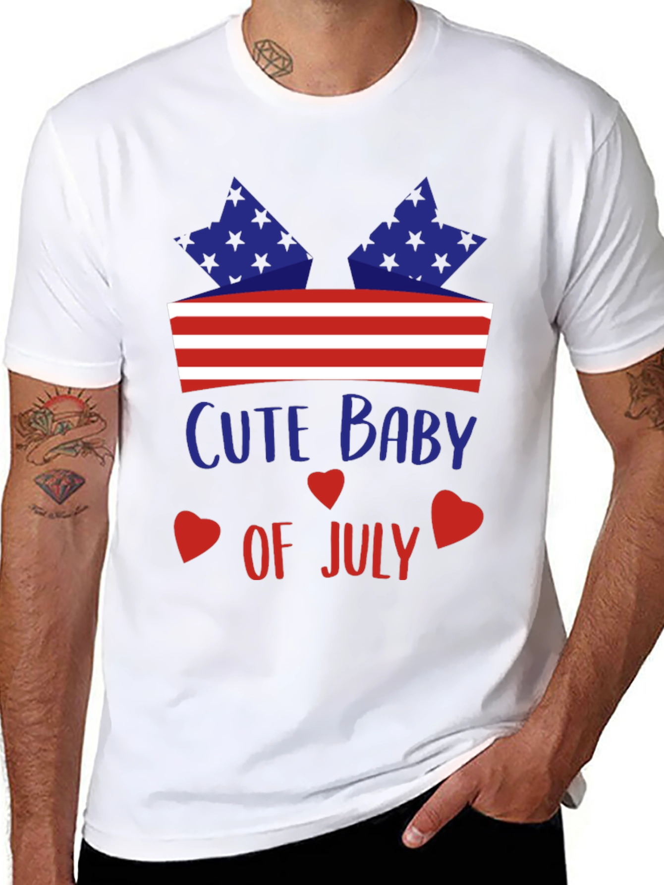 Cute Baby of July Patriotic T-Shirt