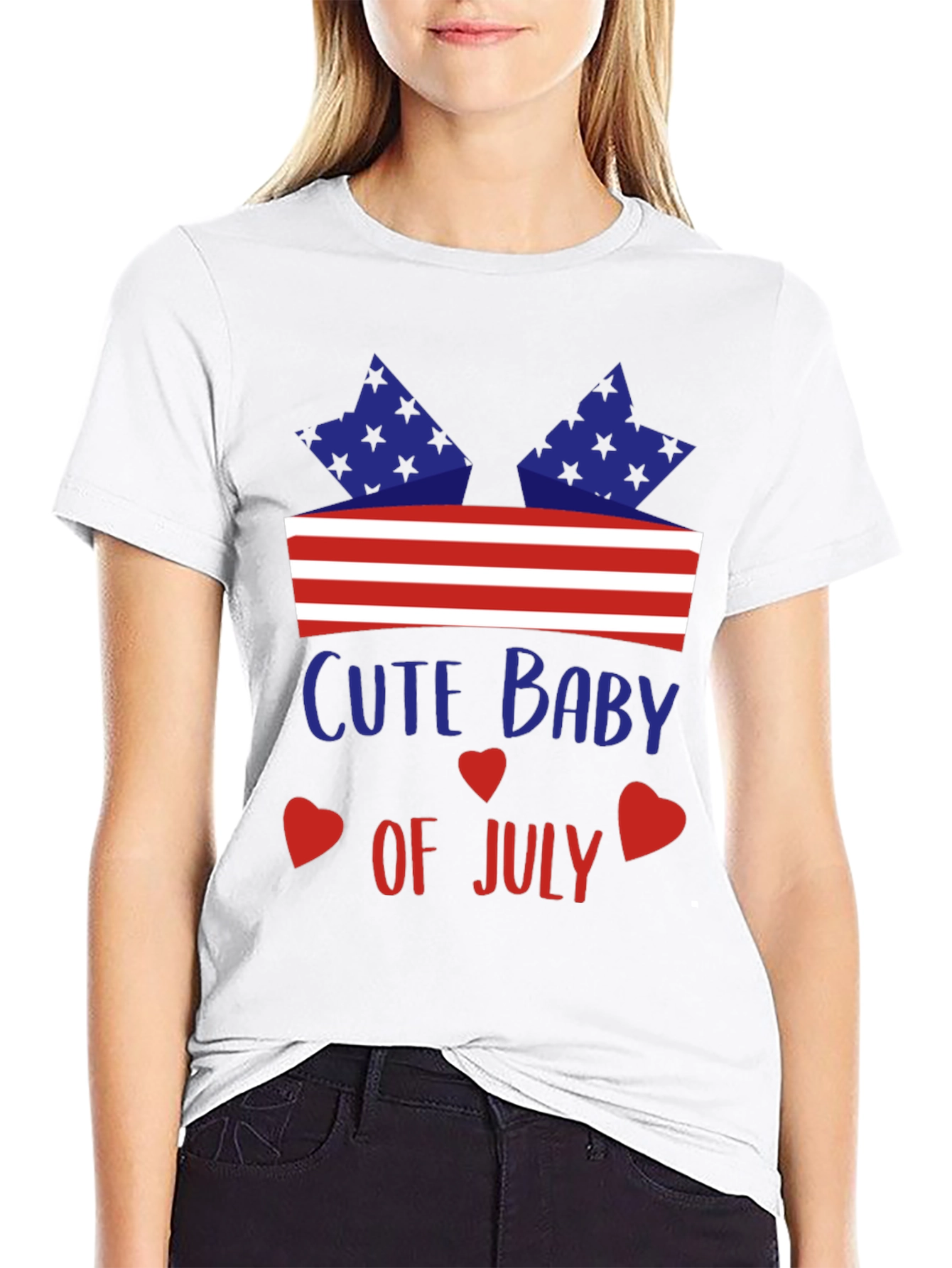 Cute Baby of July Patriotic T-Shirt